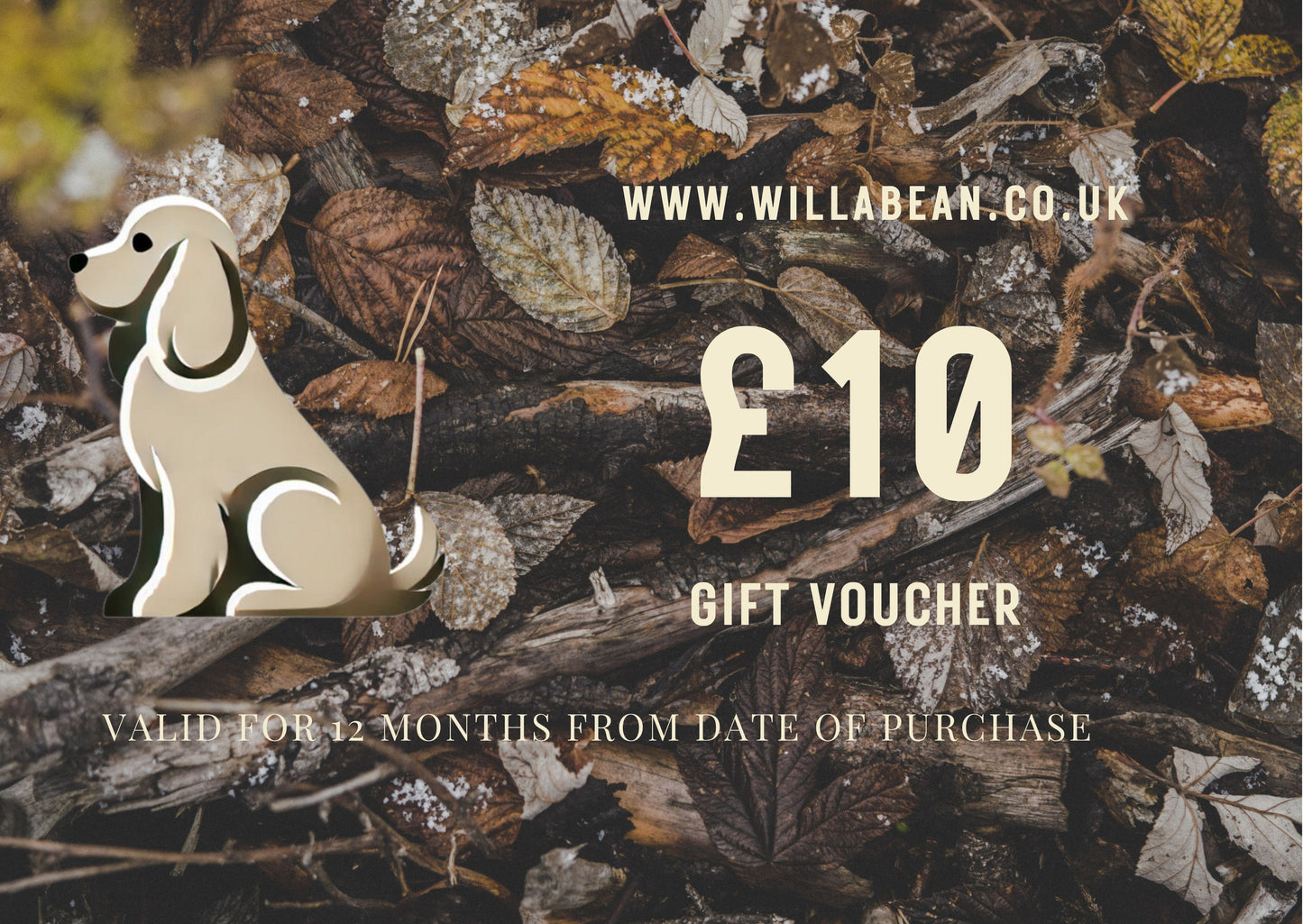 Woodland Design Gift Voucher - £10 Front