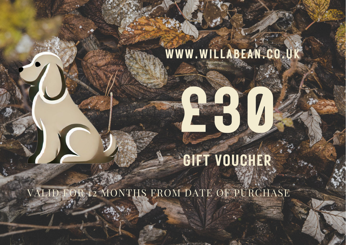 Woodland Design Gift Voucher - £30 Front